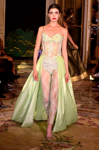 Ballet green Corset gown